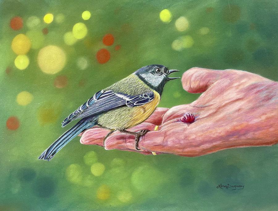 A Bird In Hand Mixed Media by Lora Duguay