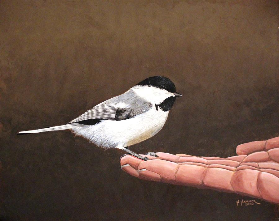 A Bird In The Hand Painting By Nelson Hammer