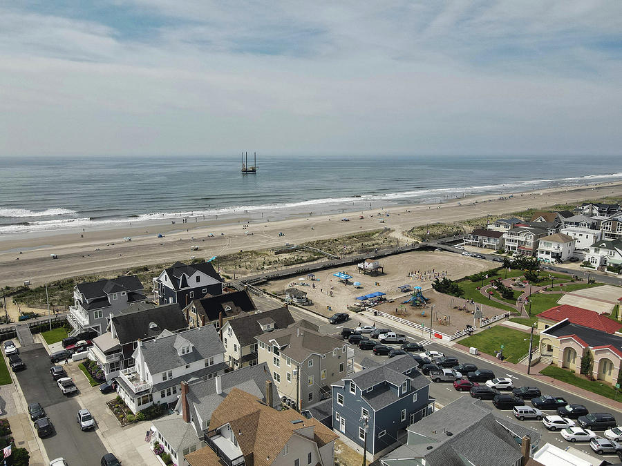 A birds Eye View of the Sand Dredge in Ventnor Photograph by Alan Goldberg