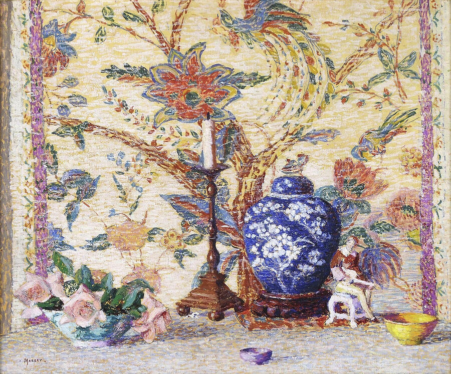 A bit of old tapestry Painting by Lillian Burk Meeser