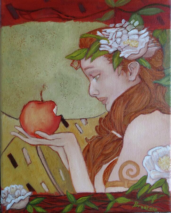 Nature Painting - A Bite of The Apple by Brooksie Steinman