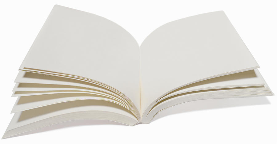 A blank open book Photograph by Steve Wisbauer