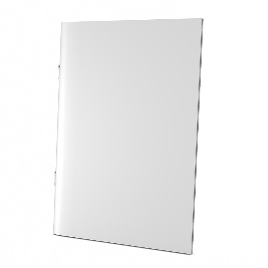 A blank white book cover on white Photograph by Hh5800