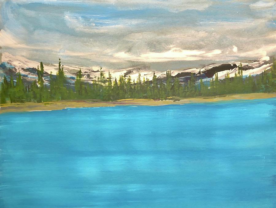 A Blue Azure Memory Somewhere in Banff Painting by Desmond Raymond