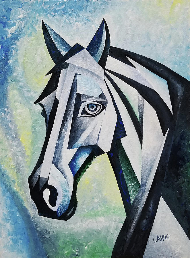 A Blue Horse Painting by Aarron Laidig