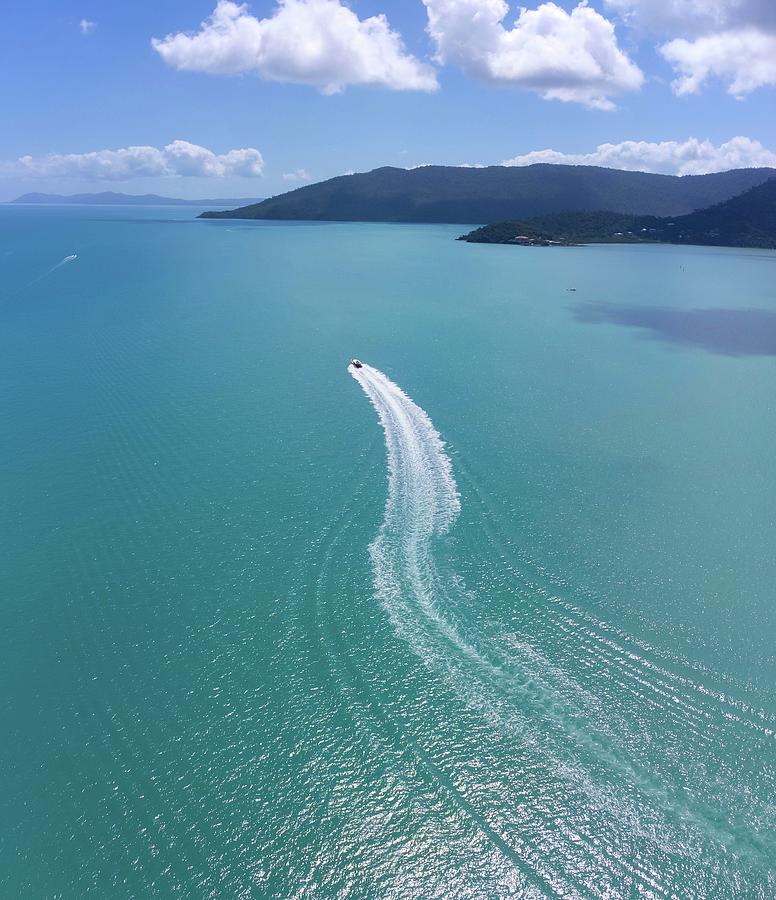 A boat heading to Whitsundays Islands Photograph by Andre Petrov