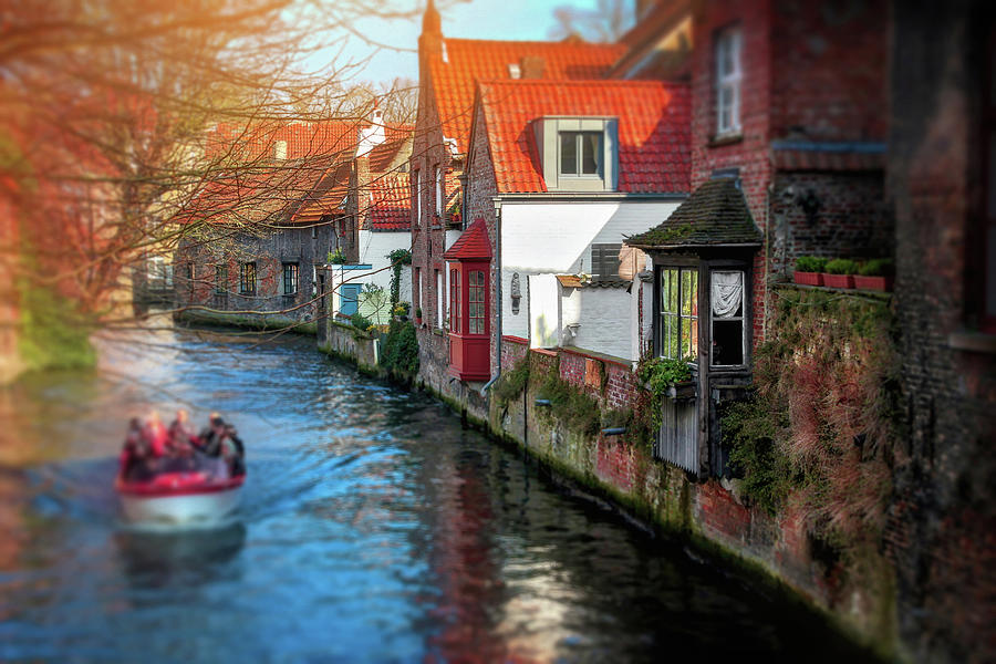 A Boat Trip in Bruges Belgium  Photograph by Carol Japp