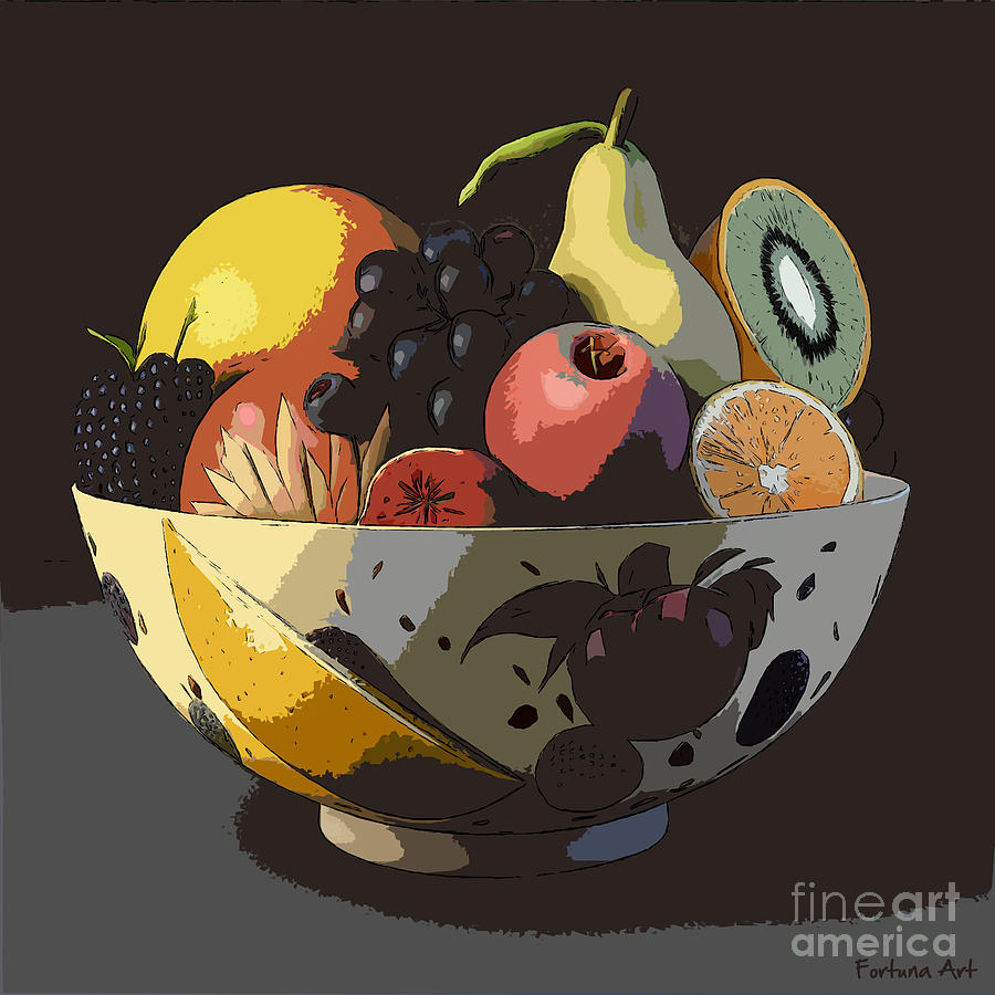 A Bowl Full of Fruit Digital Art by Dragica Micki Fortuna - Fine Art ...