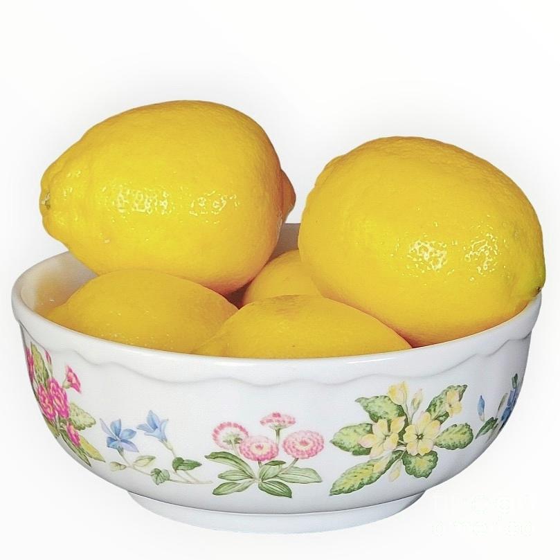 A Bowl Of Fresh Lemons Photograph by Jeannie Rhode
