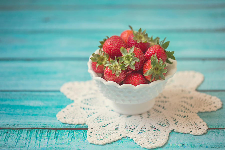 A bowl of strawberries Photograph by Images by Debbie Wibowo