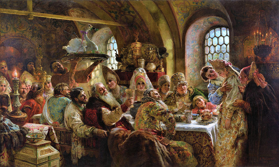Queen Photograph - A Boyar Wedding Feast - Digital Remastered Edition by Konstantin Makovsky