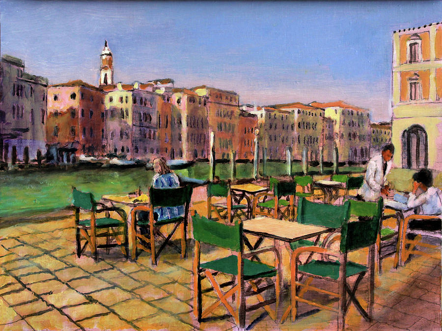 A Breakfast on the Terrace Painting by David Zimmerman