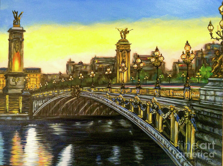 A Bridge in Paris Painting by Sherrell Rodgers