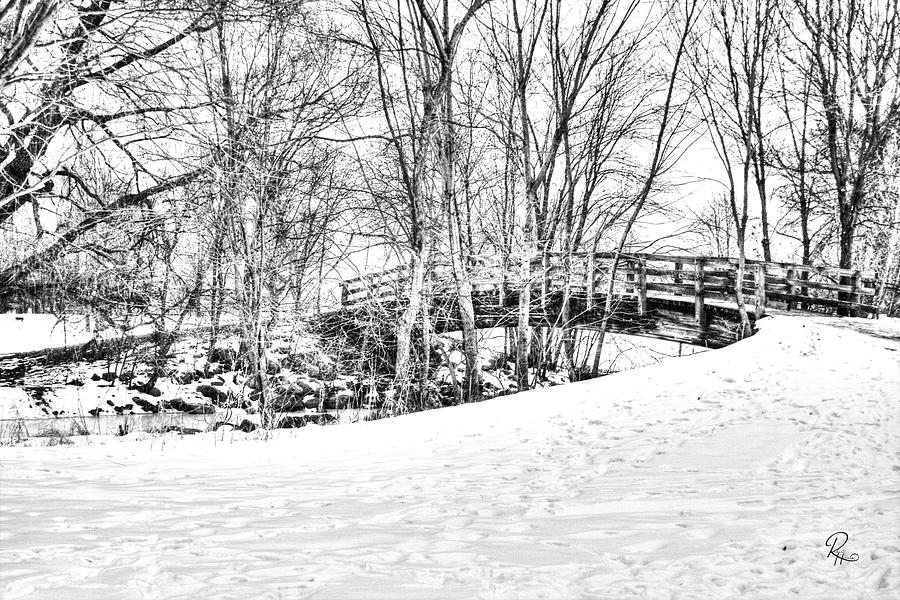 A Bridge In Winter Digital Art by Robert Harris