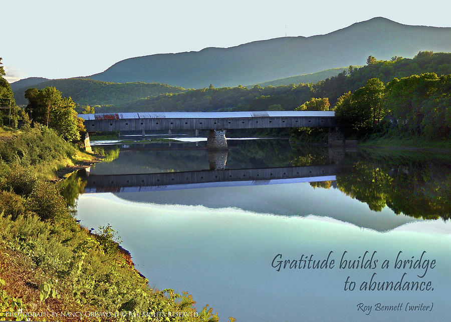 A Bridge of Gratitude Photograph by Nancy Griswold