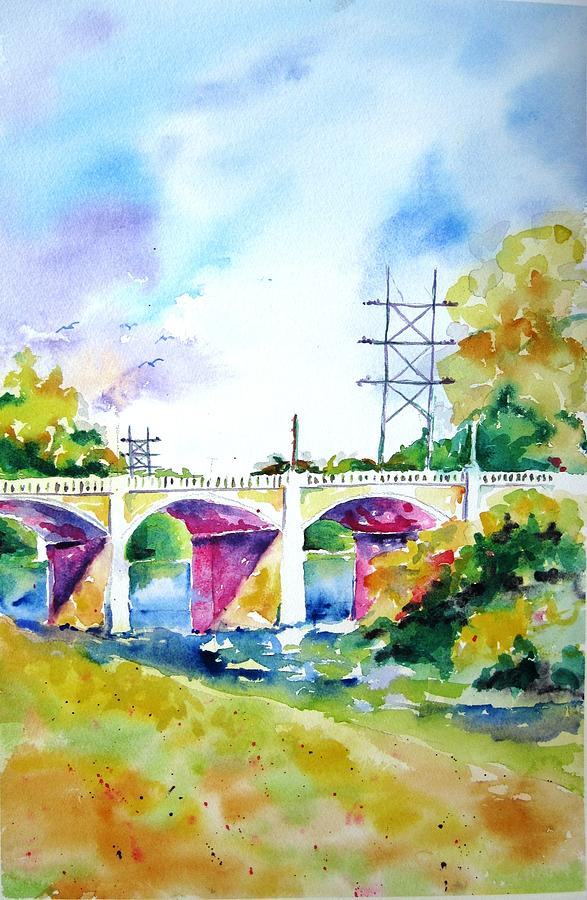 A Bridge over a River Painting by Christopher Hollon