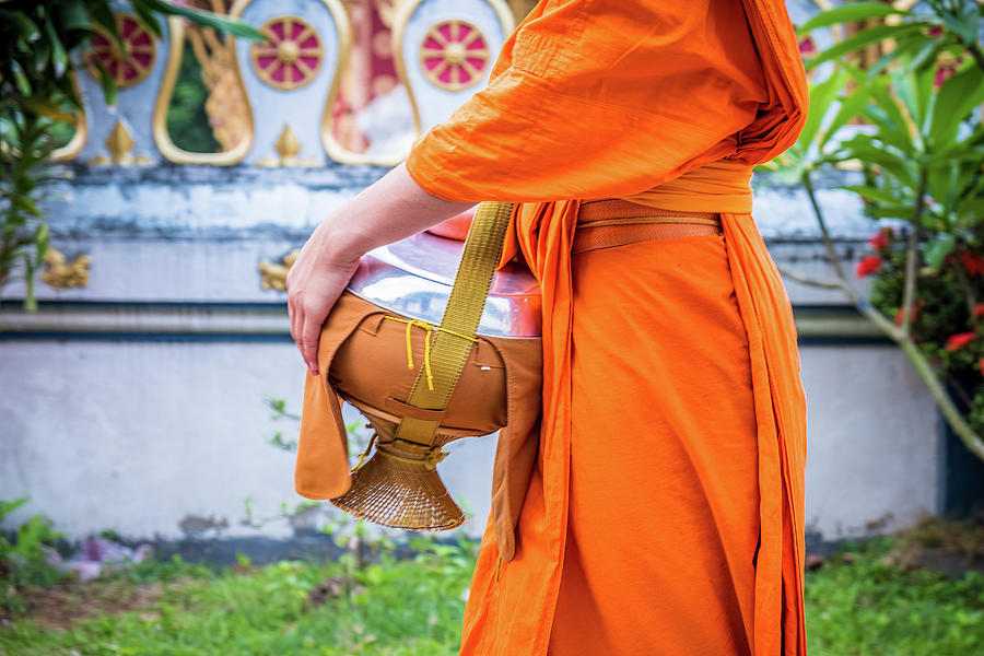 Luang Prabang Photograph - A Buddhists Life by Marla Brown