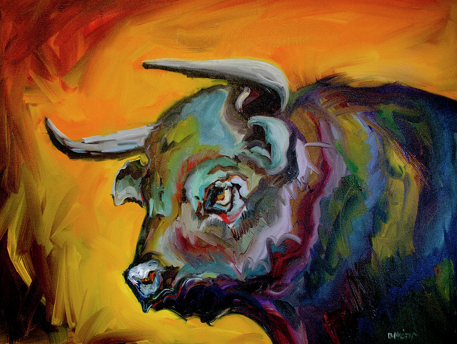 A Bull Market Painting by Diane Whitehead