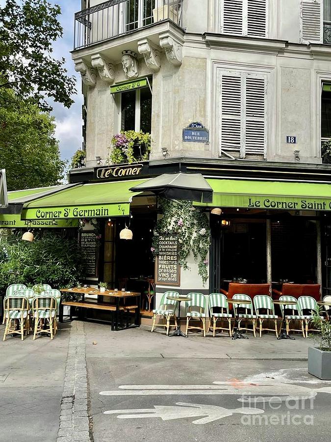 A Cafe on the Corner of St Germain Photograph by Christy Gendalia