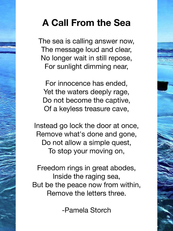 A Call From the Sea Poem Writer's Edition Digital Art by Pamela Storch ...