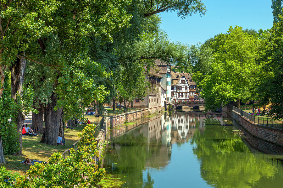 A Canal in Strasbourg France Photograph by W Chris Fooshee