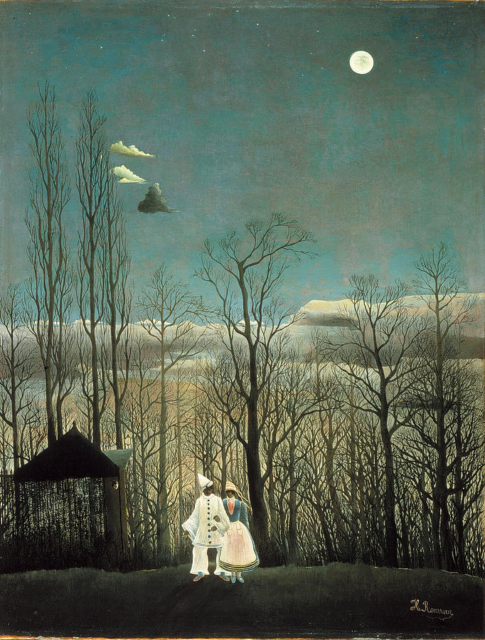 A Carnival Evening is a Post Impressionist oil on canvas painting created by Henri Rousseau in 1885 Painting by MotionAge Designs