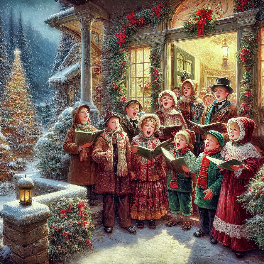 A Caroling We Go Digital Art by HH Photography of Florida
