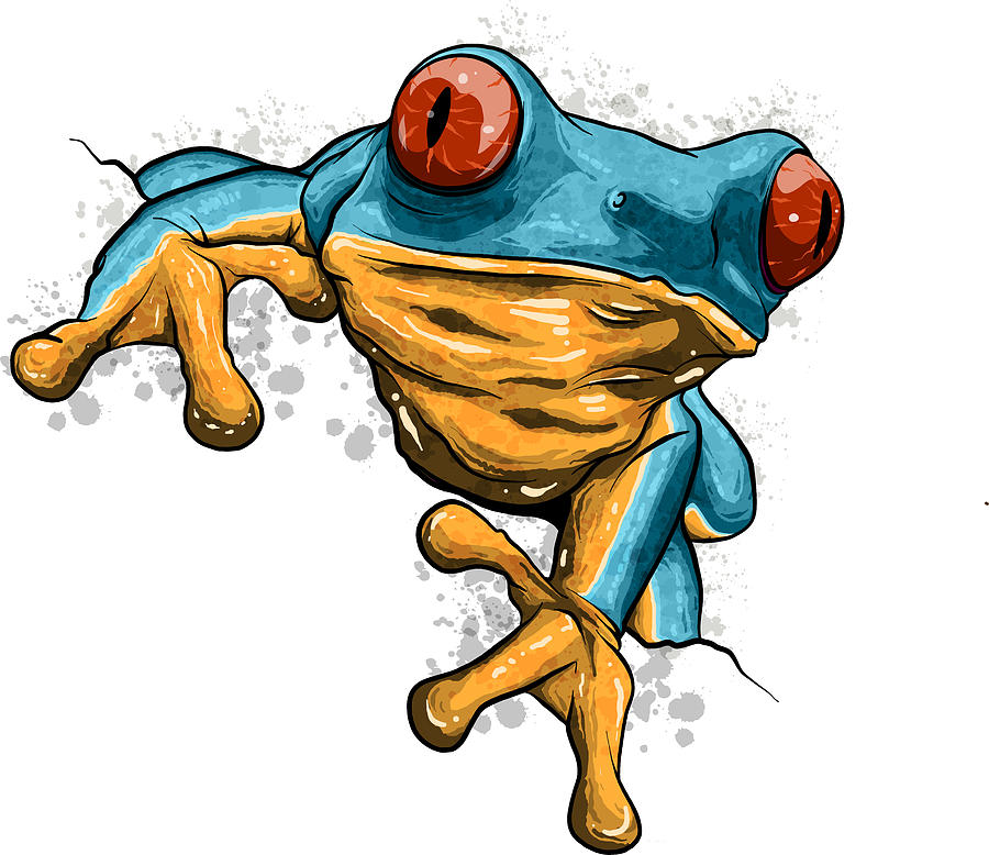 A cartoon frog mascot character pointing with his finger Digital Art by  Dean Zangirolami - Fine Art America