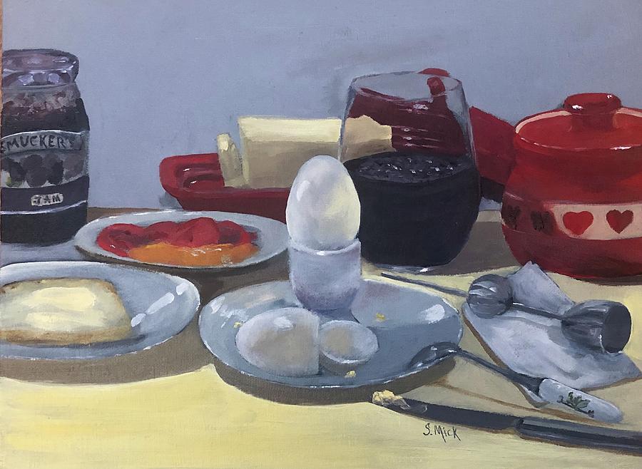 A Casual Breakfast Painting by Sharon Mick