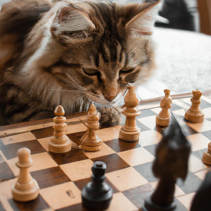 A cat playing chess Digital Art by Hananya Schacher - Fine Art America