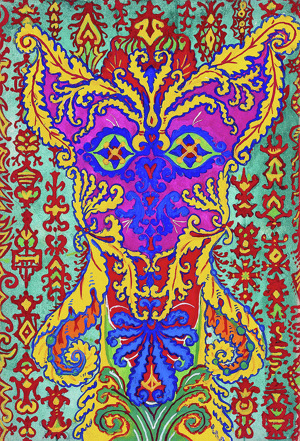 A cat standing on its hind legs - Digital Remastered Edition Painting by Louis Wain