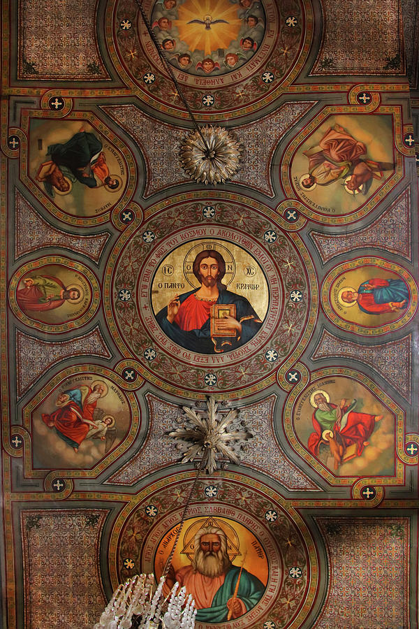 A ceiling in a Greek Church Photograph by Aleksander Rotner
