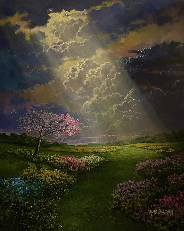 Flower Painting - A Celestial Union by Rand Burns