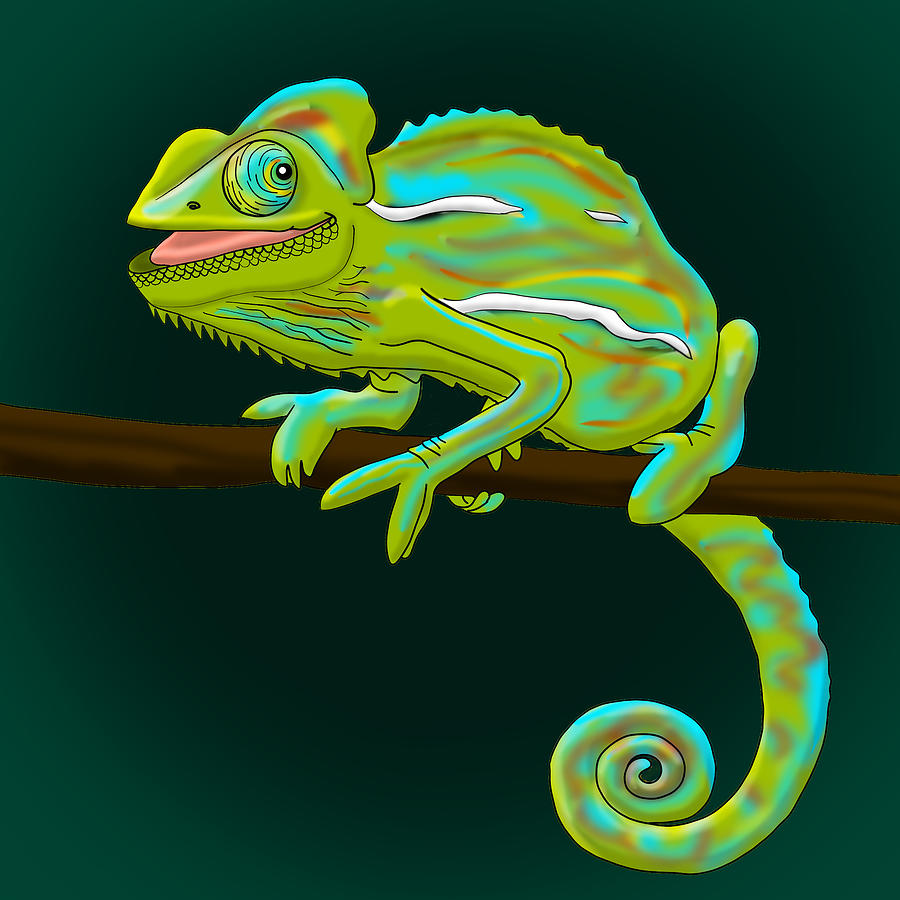 A Chameleon isnt a Dragon Digital Art by Gaile Griffin Peers