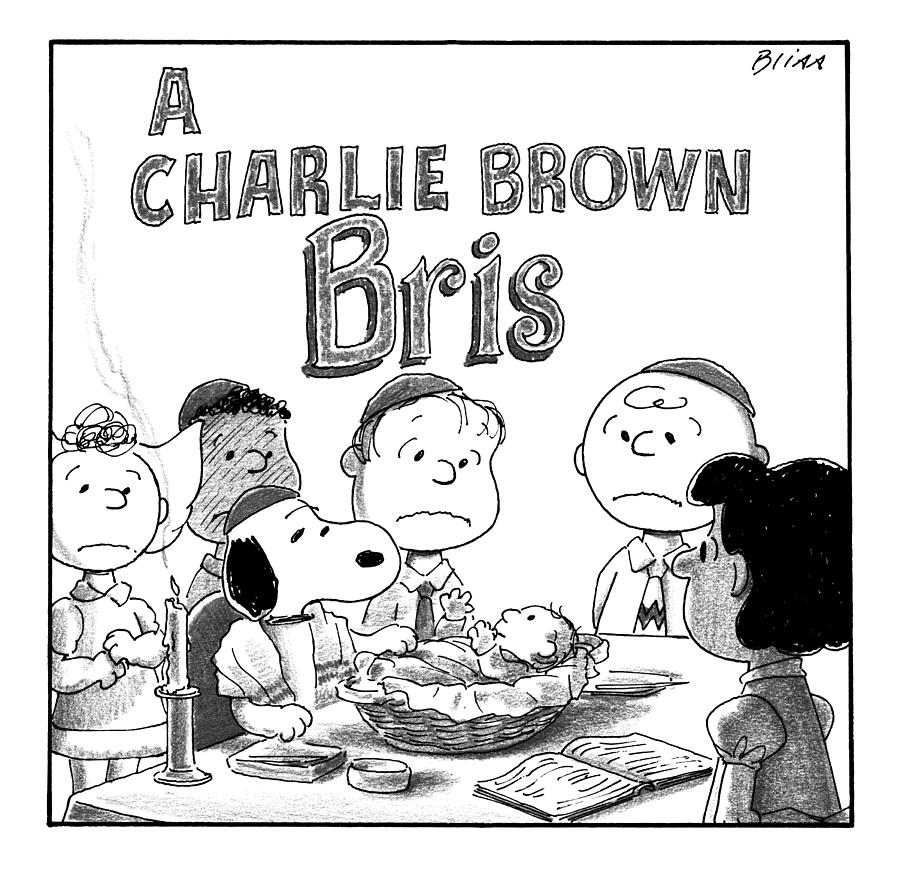 A Charlie Brown Bris Drawing by Harry Bliss