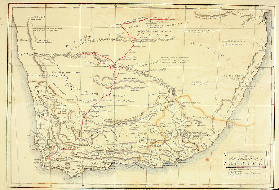 A chart of the Southern extremity of Africa p4 Drawing by Historic ...