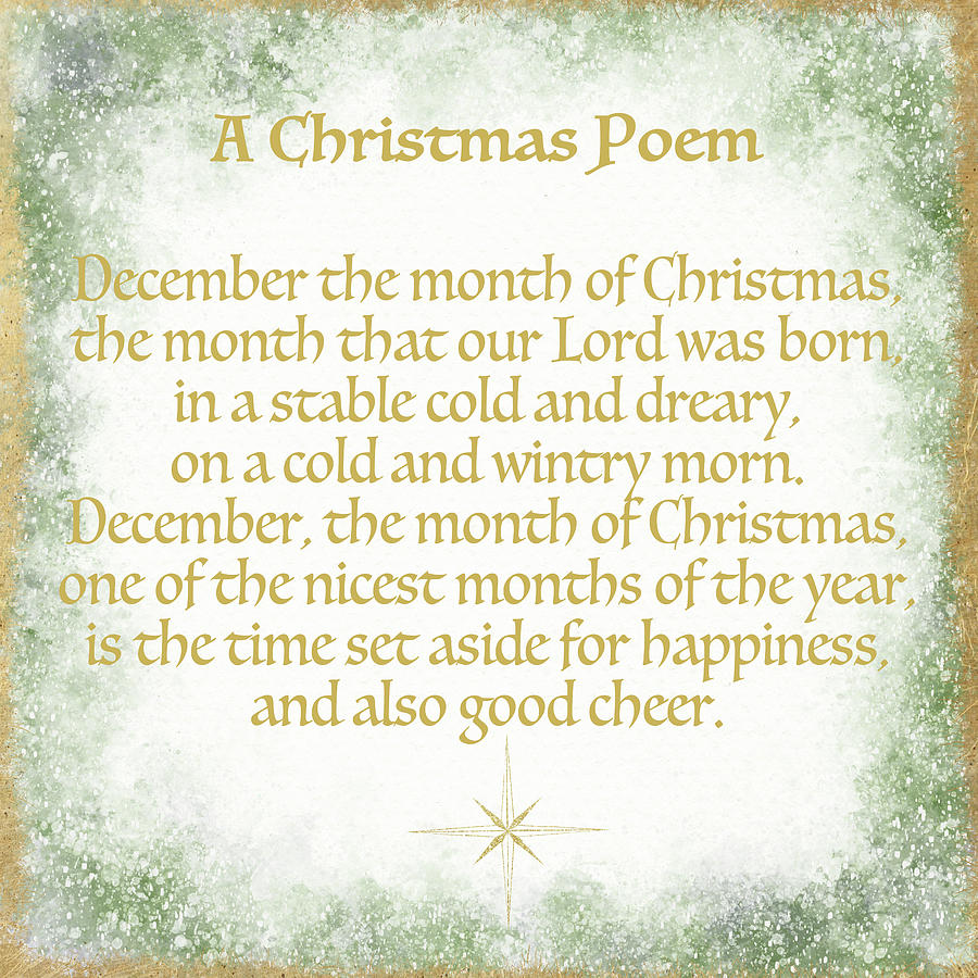 A Christmas Poem Digital Art by Donna Kennedy