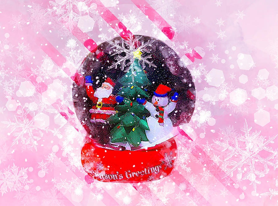 A Christmas Snow Globe Mixed Media by Pheasant Run Gallery
