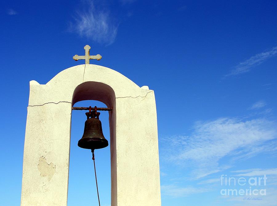 Greek Photograph - A Church Bell In The Sky 1 by Mel Steinhauer
