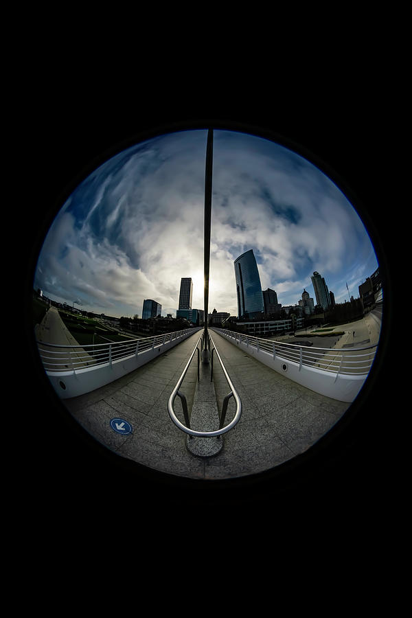A circular Fisheye view of Milwaukees modern section Photograph by Sven Brogren