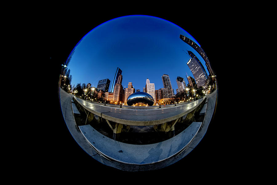 A circular view of Chicagos Bean  Photograph by Sven Brogren