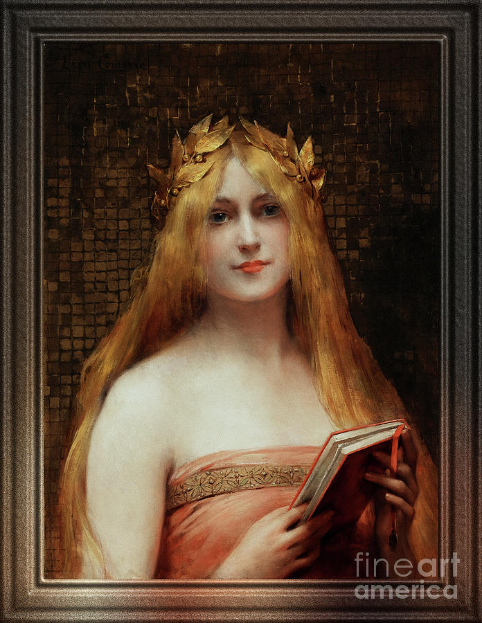 A Classic Beauty by Leon Comerre Old Masters Classical Art Reproduction Painting by Rolando Burbon