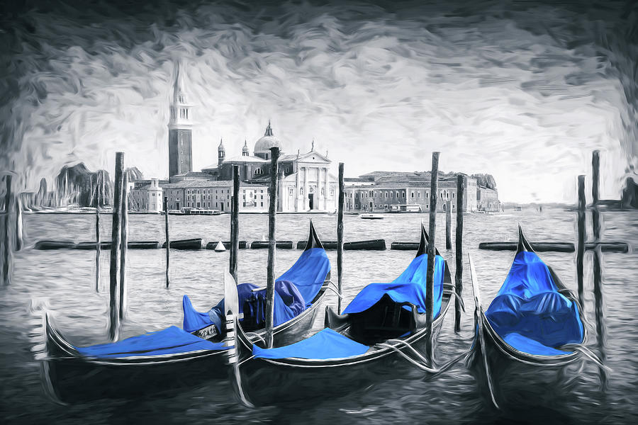 A Classic View of Venice Italy Selective Color  Photograph by Carol Japp