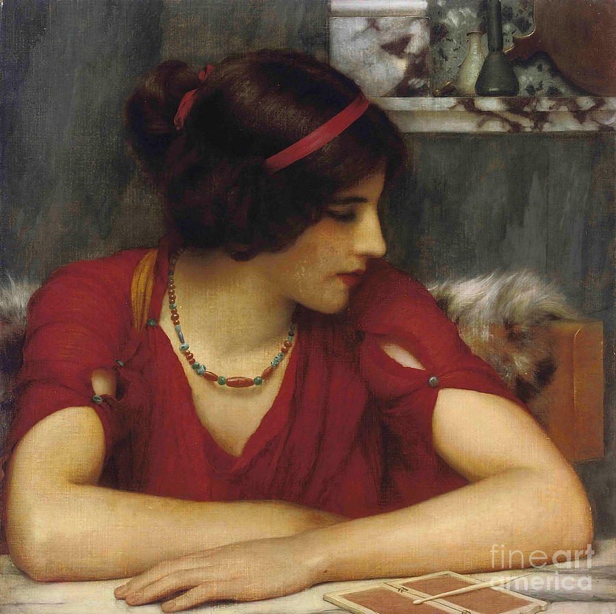 A classical maiden Painting by John William Godward