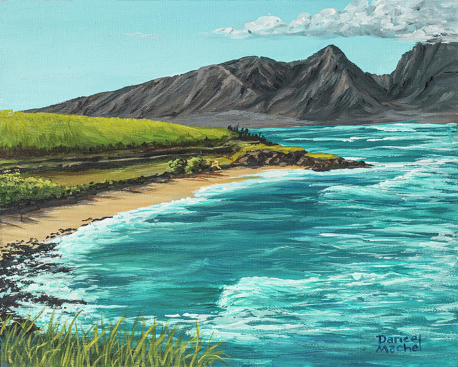 A Clear day at Hookipa Painting by Darice Machel McGuire