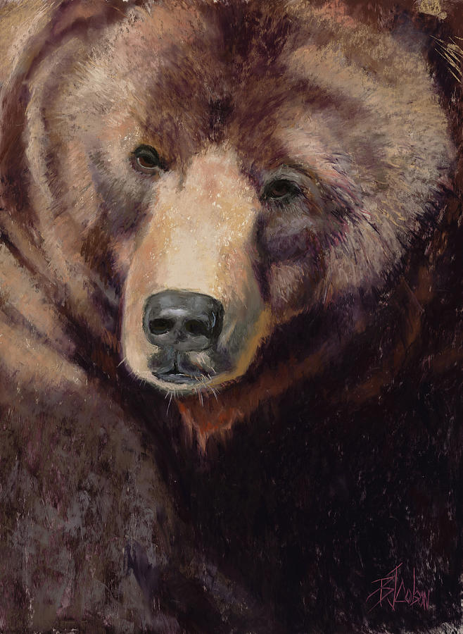 Bear Pastel - A Close Encounter by Billie Colson