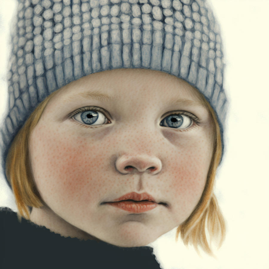 Fantasy Painting - A  close  up  portrait  of  a  young  Norwegian  girl  w  3645e9ae97  645563afc  645e90  b9f0  645a7 by Celestial Images