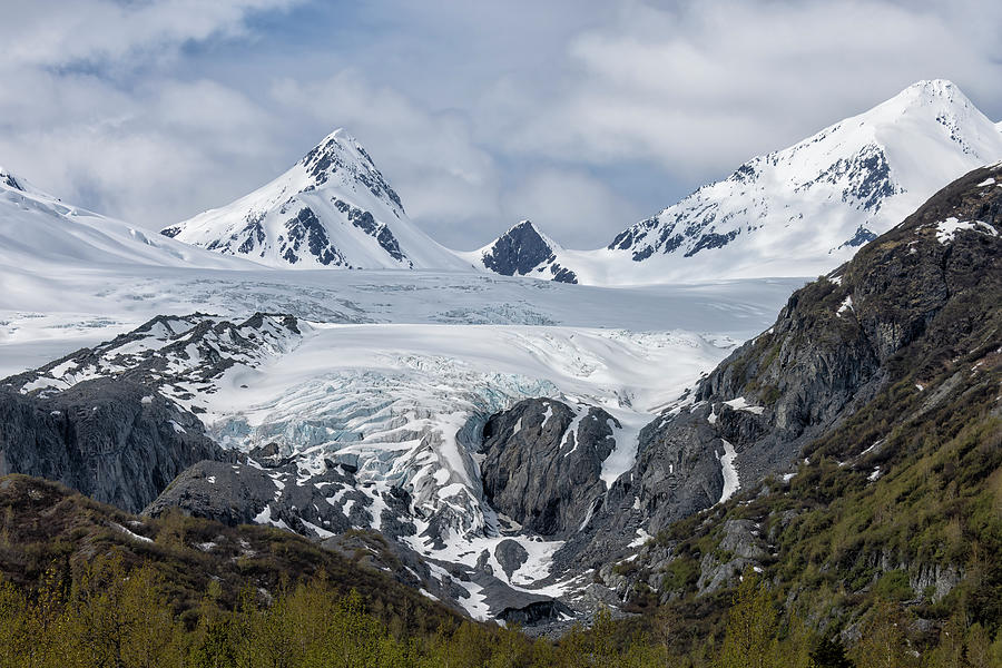 A Closer View of Worthington Glacier Photograph by Belinda Greb