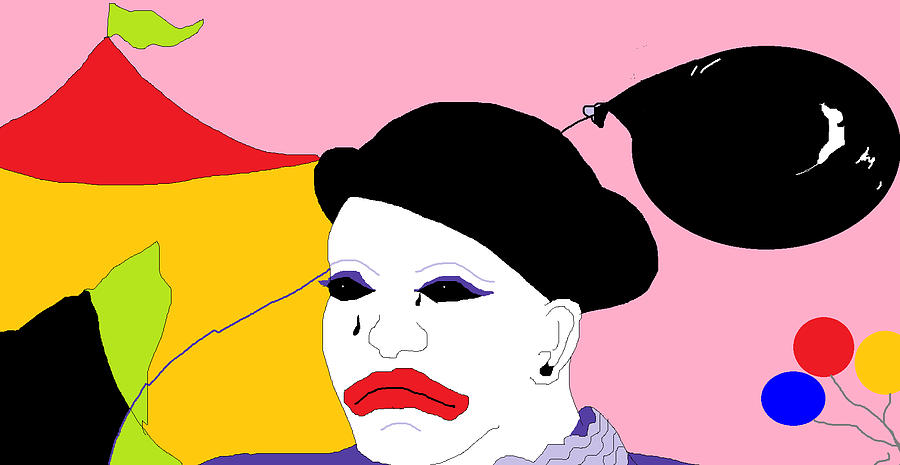 A Clown Has Feelings Too Digital Art by Joseph Zapata