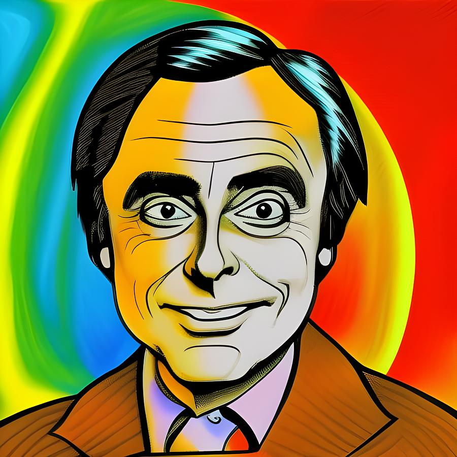 A color portrait of Carl Sagan Digital Art by Brandway - Fine Art America